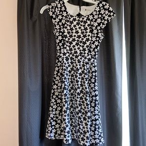 Black and White Floral Dress